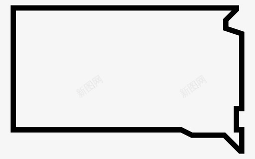 南达科他州南达科他州地图图标图标