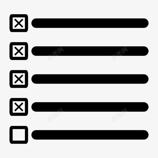 列表项检查表选定项图标svg_新图网 https://ixintu.com 交叉项 任务 列表项 待办事项列表 检查表 选定项
