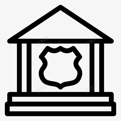警察局大楼法律图标svg_新图网 https://ixintu.com 大楼 建筑物 法律 监狱 警察局