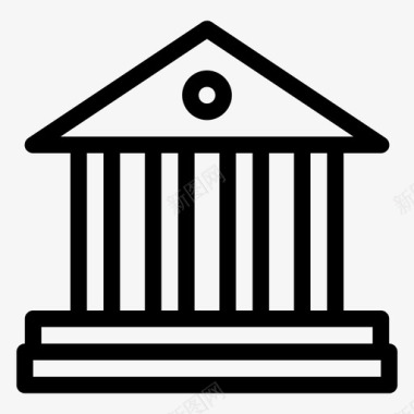 银行建筑物图标图标