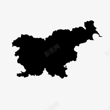 斯洛文尼亚地图国家东部图标图标