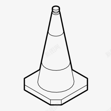 交通锥注意控制图标图标