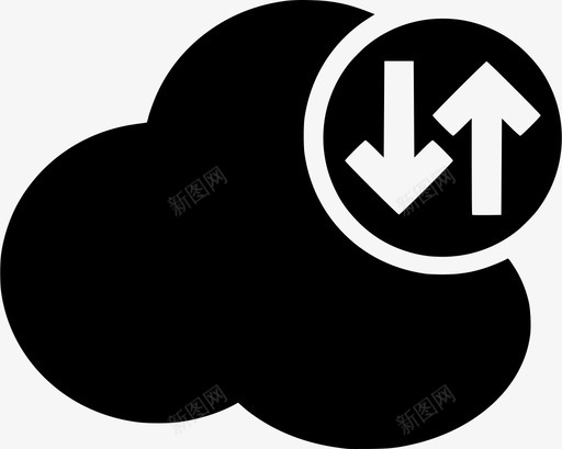 云传输远程服务器图标svg_新图网 https://ixintu.com 云传输 云服务器 服务器 流量 远程