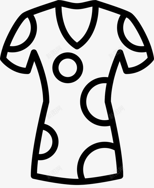 衬衫衣服时尚图标svg_新图网 https://ixintu.com 女人 时尚 漂亮女人衣服轮廓 衣服 衬衫