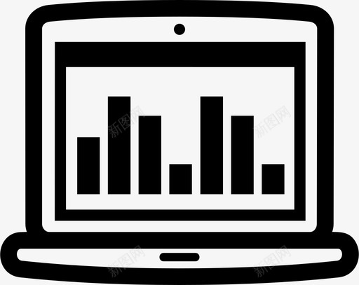 柱形图报告条形图图表图标svg_新图网 https://ixintu.com 图表 图表图标 条形图 柱形图报告 笔记本电脑 统计信息