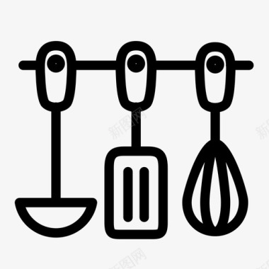 采购产品厨房用具勺抹刀图标图标