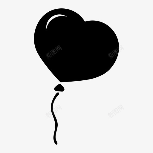 气球心庆祝爱情图标svg_新图网 https://ixintu.com 庆祝 气球心 派对 爱情