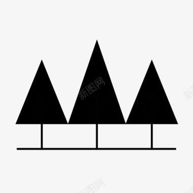 树三角树树线图标图标