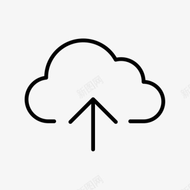 云存储上传云上传箭头图标图标