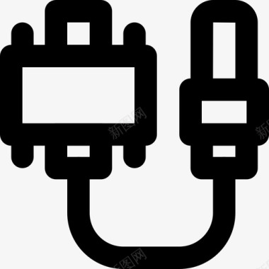 dvi连接器电缆smashicons连接器电缆md外形图图标图标