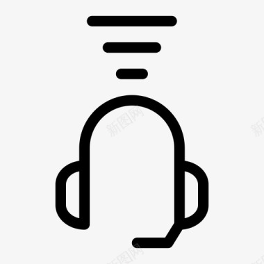 无线耳机音频电子图标图标