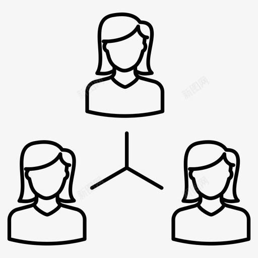 团队业务人员层次结构图标svg_新图网 https://ixintu.com 业务人员 业务人员线 团队 层次结构 管理 组织 结构