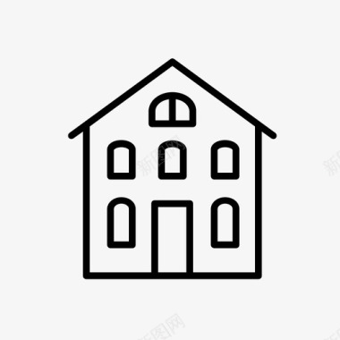 家大楼家庭住宅图标图标