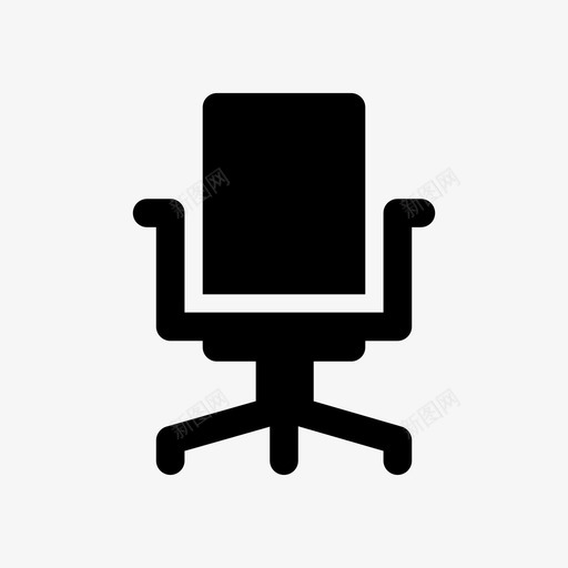 椅子老板家具图标svg_新图网 https://ixintu.com 办公室 家具 工作 椅子 消费品 老板