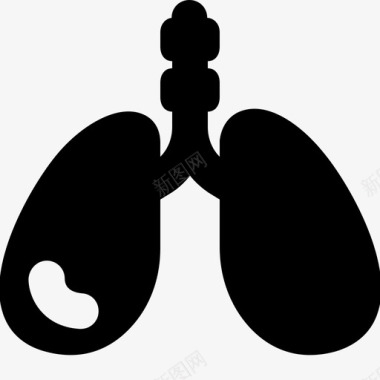肺癌症疾病图标图标