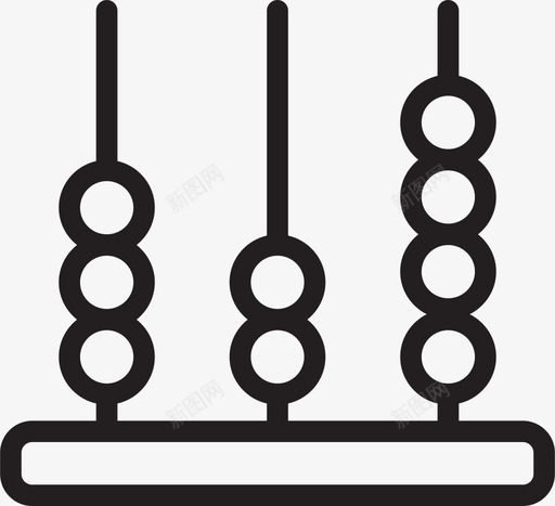 算盘教育学习图标svg_新图网 https://ixintu.com 学习 教育 教育和学习 数学 算盘