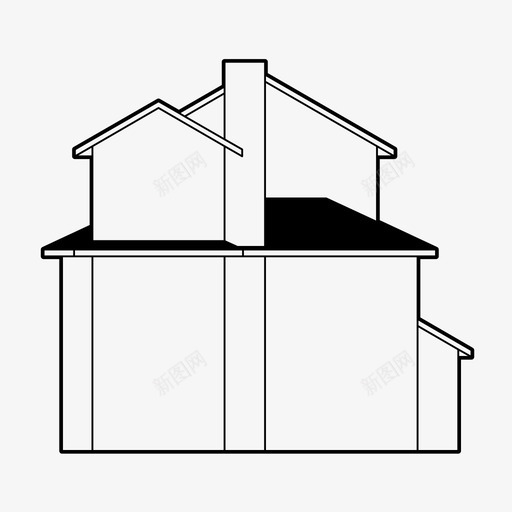 房子建筑家庭住宅图标svg_新图网 https://ixintu.com 住宅 家庭住宅 建筑 建筑房屋 房子