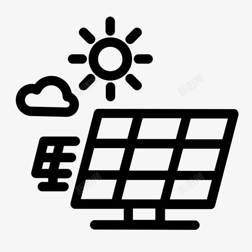 太阳能太阳能电池板工业油气动力概述图标svg_新图网 https://ixintu.com 太阳能 太阳能电池板 工业油气动力概述