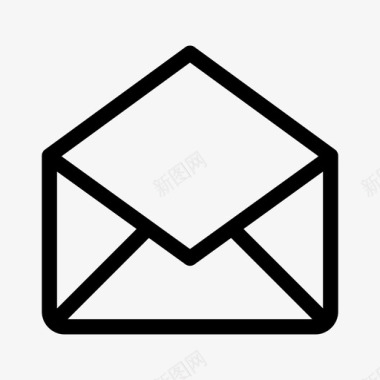 打开的邮件信封信件图标图标