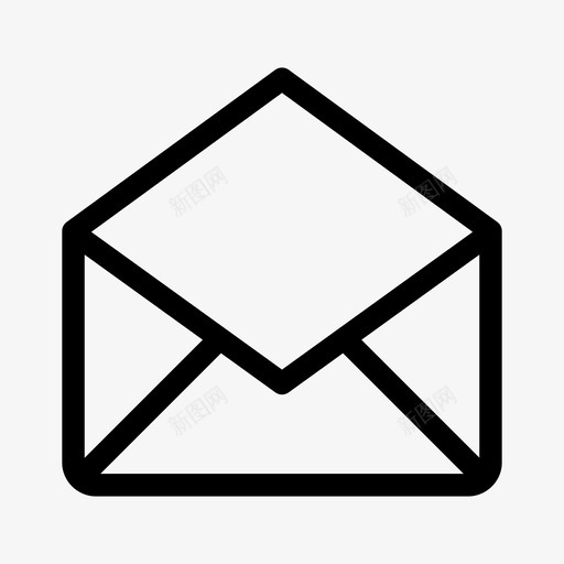 打开的邮件信封信件图标svg_新图网 https://ixintu.com 信件 信封 打开的邮件