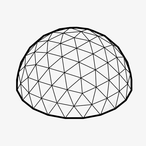 测地线穹顶建筑几何学图标svg_新图网 https://ixintu.com 六边形 几何学 建筑 测地线穹顶 球体 结构