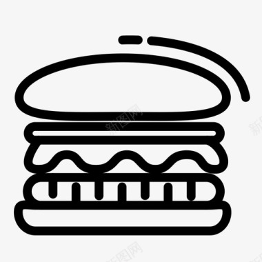 汉堡快餐肉图标图标