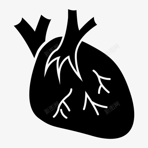 心脏解剖学血液图标svg_新图网 https://ixintu.com 人 器官 心脏 血液 解剖学 身体