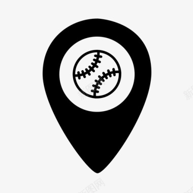 棒球场位置标记运动位置标记运动地图销图标图标