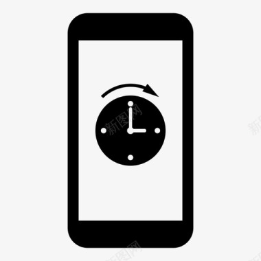 手机时钟前进时间图标图标