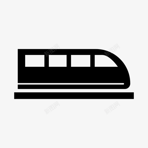 火车快速运输图标svg_新图网 https://ixintu.com 快速 旅行 火车 车辆 运输