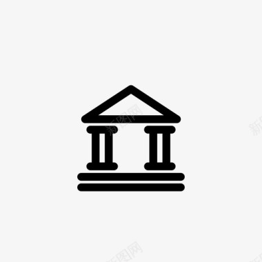 银行大楼法院图标图标