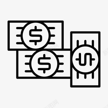 美元钞票银行货币图标图标