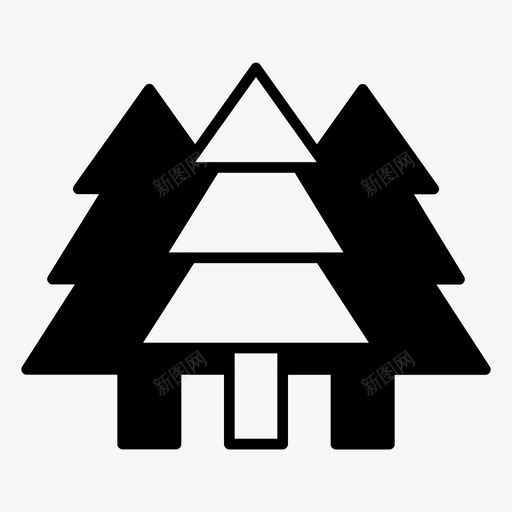 树冒险森林图标svg_新图网 https://ixintu.com 乐趣 冒险 冒险第2部分 松树 树 森林 追踪