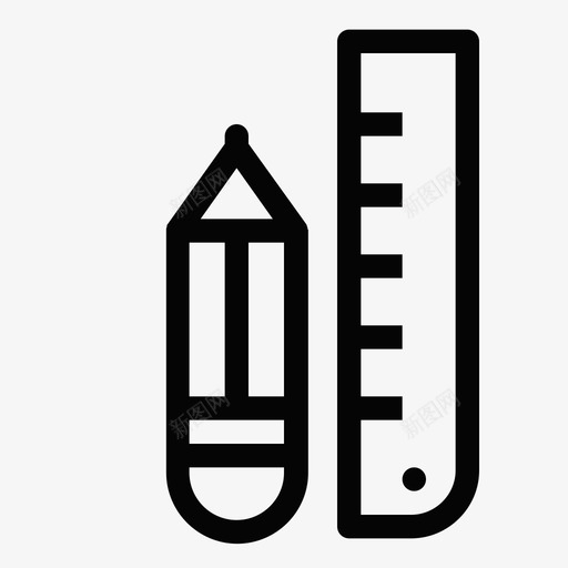 尺子和铅笔艺术和绘图图标svg_新图网 https://ixintu.com 尺子和铅笔 绘图 艺术和设计