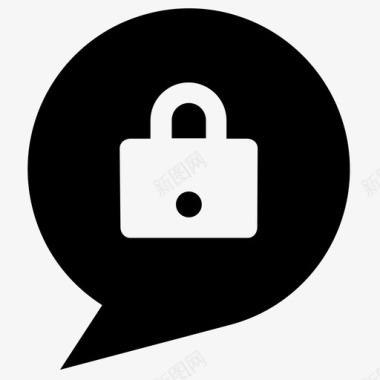 私人聊天锁隐私图标图标