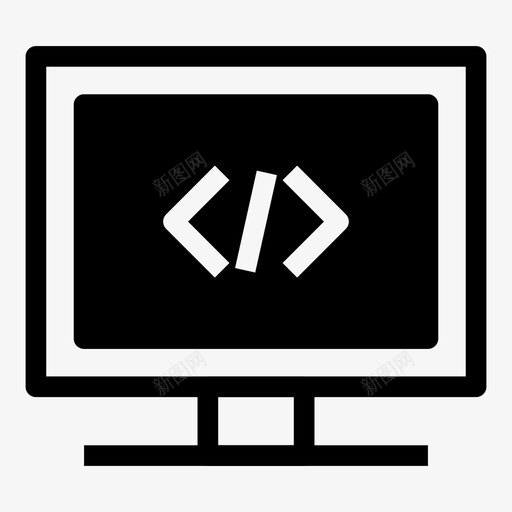 监视器代码监视器标志符号图标svg_新图网 https://ixintu.com 监视器代码 监视器标志符号