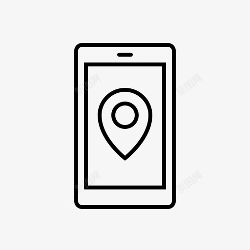 地图应用程序gps图标svg_新图网 https://ixintu.com gps 位置 地图 应用程序 移动 移动应用程序