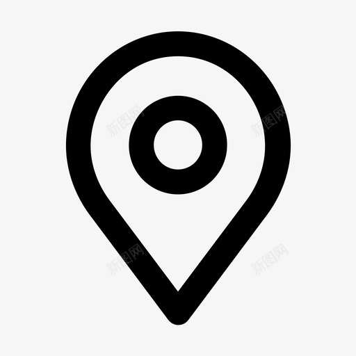 地图图钉位置地点图标svg_新图网 https://ixintu.com 位置 地图图钉 地点 指针