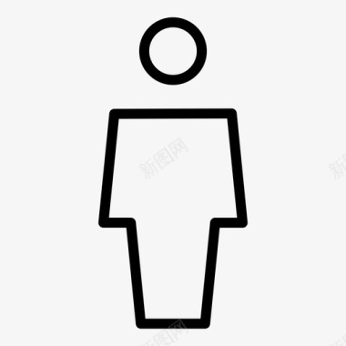 男厕所建筑标志轮廓图标图标