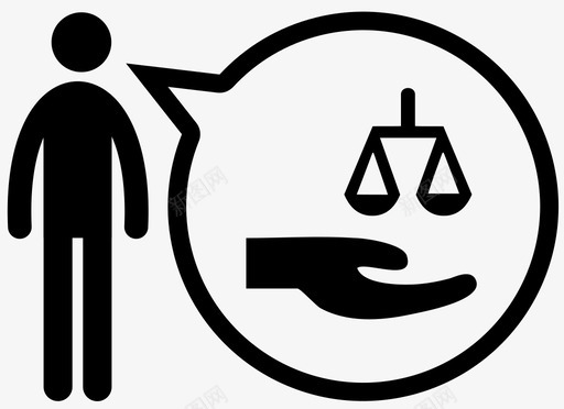 法律助理平衡帮助图标图标