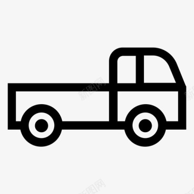 卡车旅行车车辆图标图标