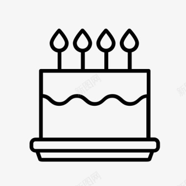 生日蛋糕甜点糕点图标图标