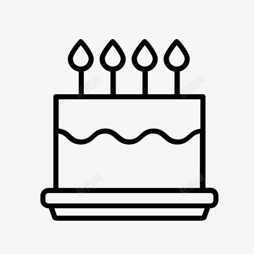 生日蛋糕甜点糕点图标svg_新图网 https://ixintu.com 甜点 生日蛋糕 糕点