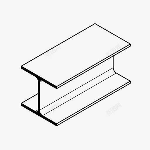 钢梁建筑结构图标svg_新图网 https://ixintu.com 建筑 结构 钢梁