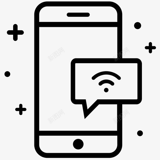 wifi已连接信号图标svg_新图网 https://ixintu.com wifi 信号 已连接 无线 智能手机 智能手机组2