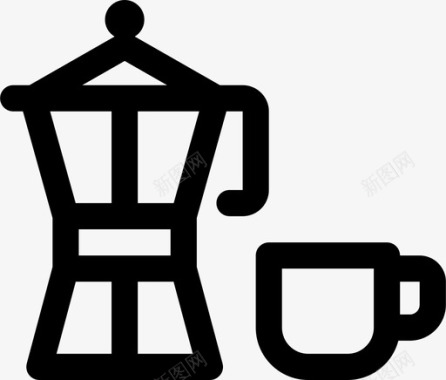 咖啡机咖啡师饮料图标图标