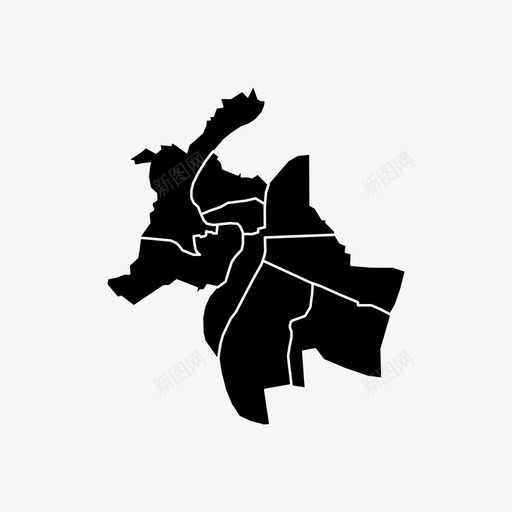 里昂城市地图法国图标svg_新图网 https://ixintu.com 城市地图 城市行政部门 夸提尔 法国 里昂