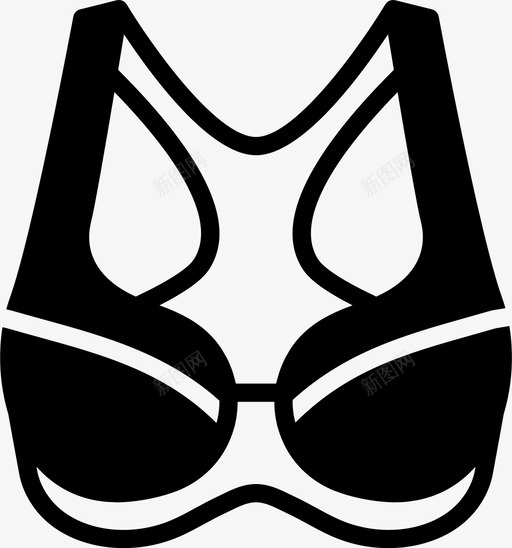 运动胸罩服装时尚图标svg_新图网 https://ixintu.com 女装 时尚 时尚女装 服装 运动胸罩