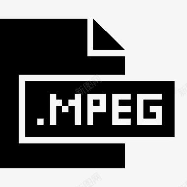 mpeg扩展名文件图标图标