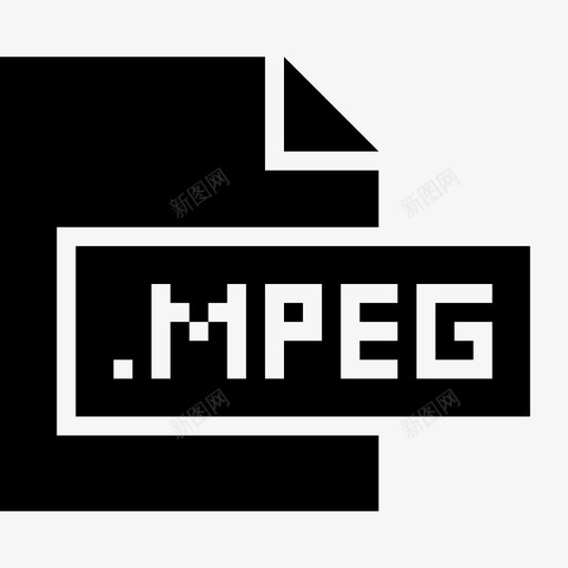 mpeg扩展名文件图标svg_新图网 https://ixintu.com mpeg 扩展名 文件 文件格式和扩展标志符号 格式